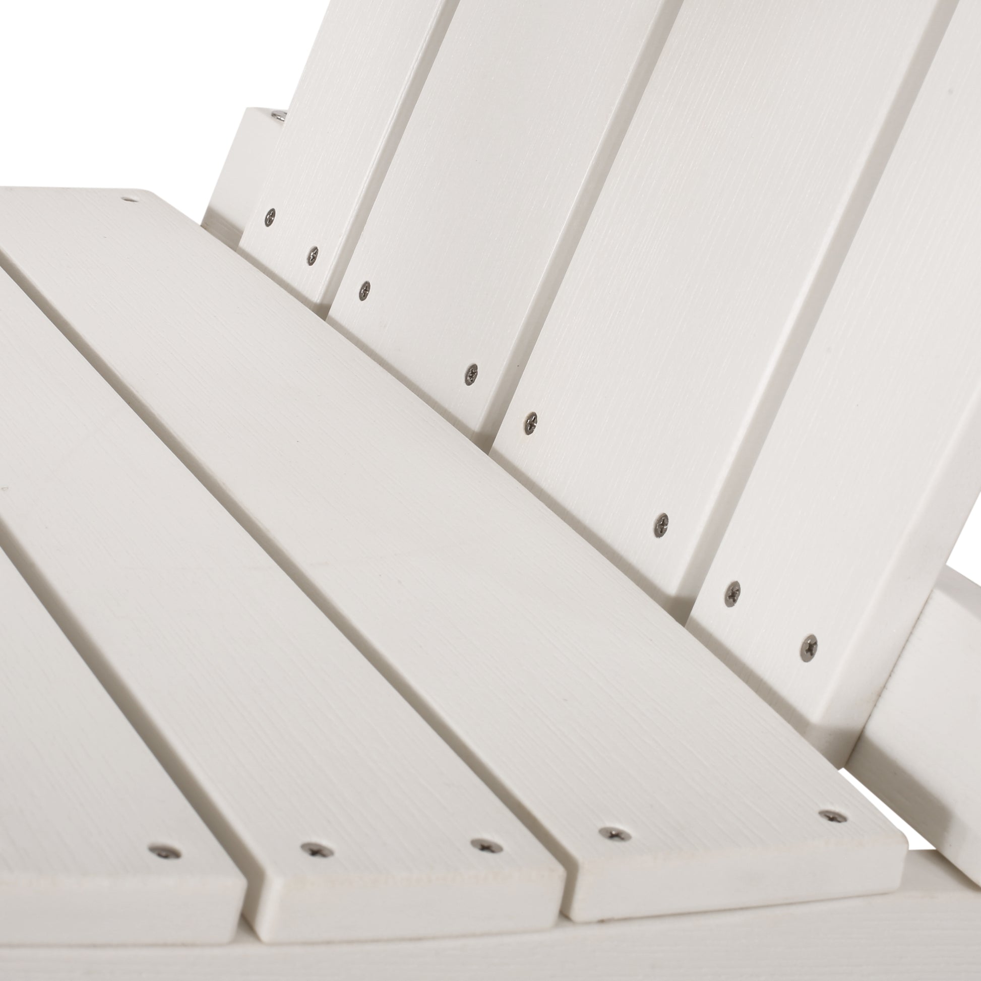 Hunter Adirondack Chair With Hideaway Ottoman White Wood