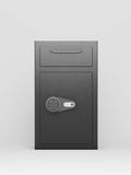 Depository Drop Safe, Front Drop Slot Lock Box With Digital Combination And Anti Fishing, Silent Deposit Safe Box, Security Money Safe For Cash Slips Expense Business Office Home Black Steel