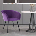 Ts Stripe Dinding Chair 1Pc Purple Purple Velvet