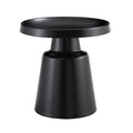 Set Of 2 Round Metal Side Coffee Table Black And White 70Cm And Balck 50 Cm Beige Black Primary Living Space Art Deco,Casual Coffee & End Tables Round Metal