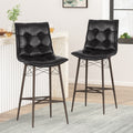 Bar Stool Mp2 Set Of 2 Black Pu