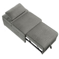 Contemporary Sleeper Sofa Chair Pillow Plush Tufted Seat 1Pc Convertible Sofa Smoke Color Wide Welt Corduroy Smoke Corduroy Wood Primary Living Space Pillow Back Contemporary,Modern,Transitional