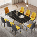 Large Modern Minimalist Rectangular Dining Table With 0.39 