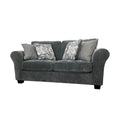 Romeo Grey Loveseat Grey Wood Polyester Blend