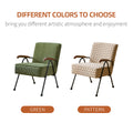 Pattern Colorful Fabric Armchair, Modern Accent Chair High Back, Living Room Chairs With Metal Legs And Soft Padded, Sofa Chairs For Home Office,Bedroom,Dining Room Green Corduroy