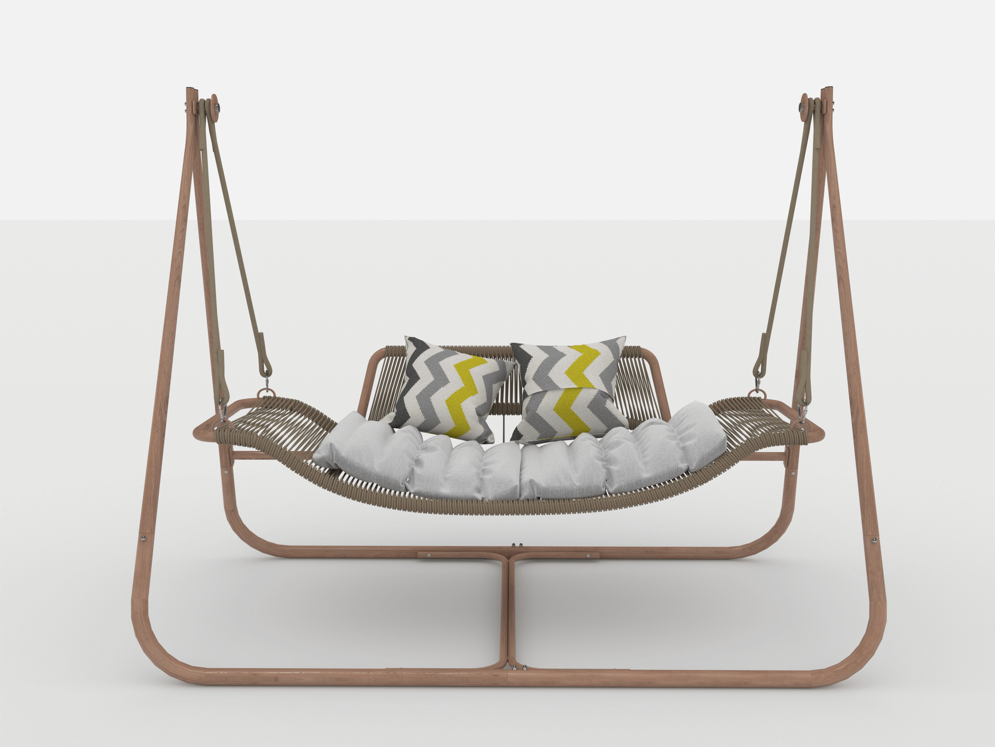 Hammock Swing Chair With Stand For Indoor,Outdoor, Anti Rust Wood Colored Frame 570 Lbs Capacity With Cushion Oversized Double Hammock Chair For Patio Balcony Bedroom Ban On Old W1132P155978 Gold Brown Rattan Metal