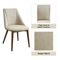 Willene Polished Microfiber Beige Side Chair Set Of 2 Beige Synthetic Wood