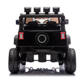 24V Kids Ride On Car W Parents Remote Control,400W Motor,Four Wheel Suspension,Adjustable Speed,Usb,Mp3,Music,Bluetooth,Large Display Screen,Power Display,Portable Handle,Safety Belt For Kids Aged 3 . Black 50 99 Lbs Polypropylene