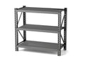 3 Tier Industrial Shelving Rack 47In, Heavy Duty Steel Shelving Unit Adjustable, 51.2