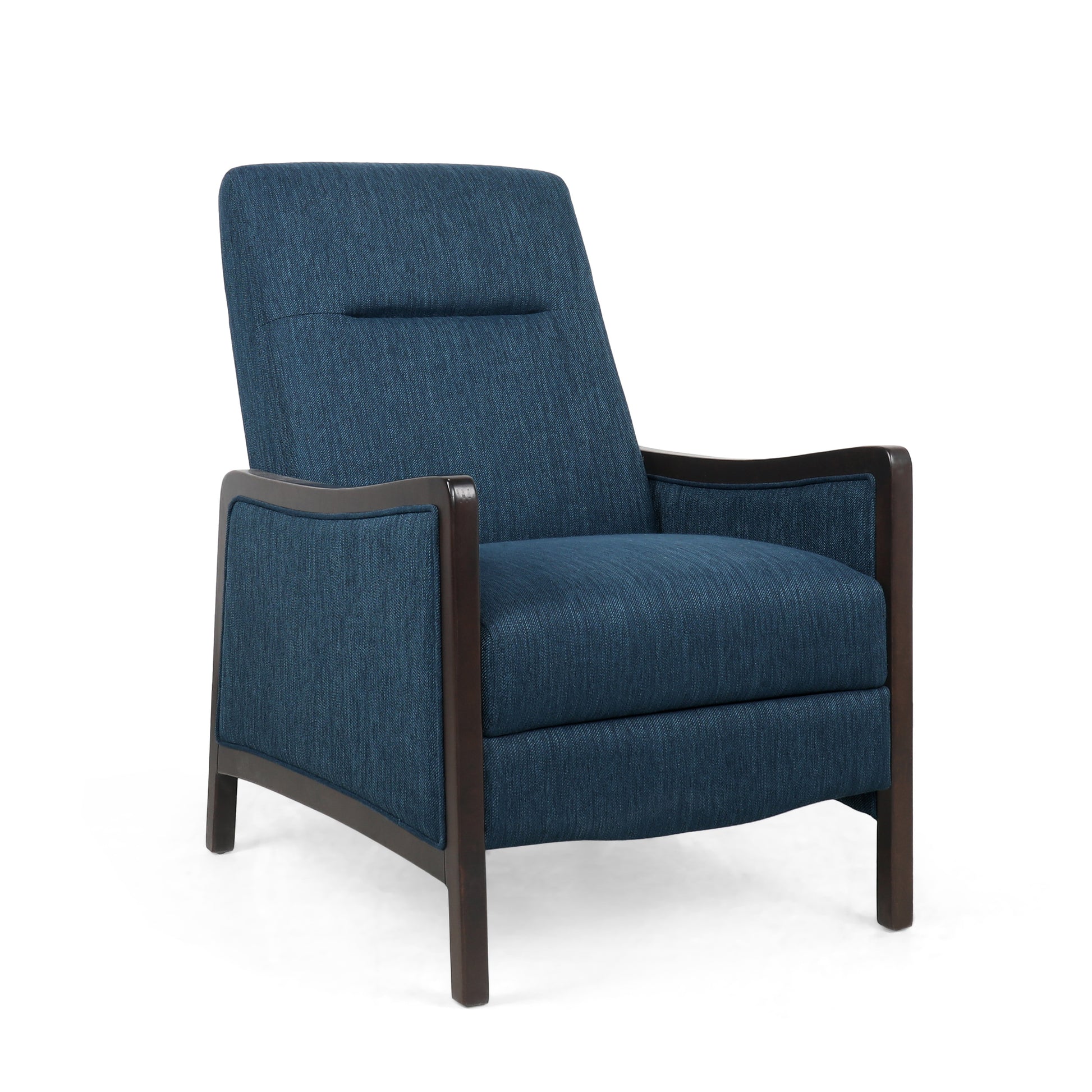 Recliner Chair Navy Blue Fabric