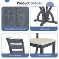 5 Piece Farmhouse Round Pedestal Extending Dining Table Set Extendable Kitchen Table Set With 15.8