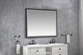 Bathroom Led Mirror Is Multi Functional And Each Function Is Controlled By A Smart Touch Button. Brown Aluminium