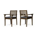 Emerson Dining Chair,Set Of 2 Dark Grey Acacia Wood