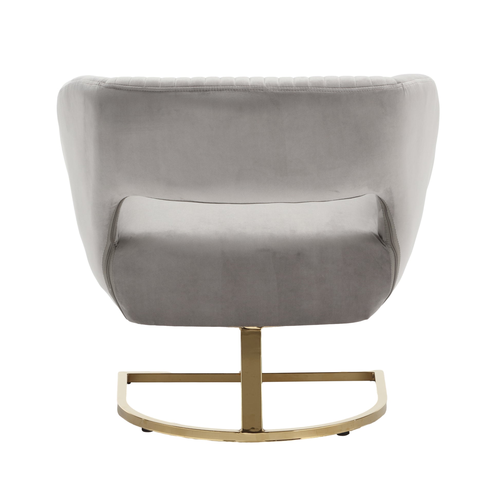 Coolmore Upholstered Tufted Living Room Chair Textured Linen Fabric Accent Chair With Metal Stand Gray Velvet