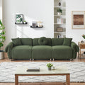 24005 Green Teddy Velvet Fabric, With 3 Pillows, Three Person Sofa Can Be Placed In The Living Room And Other Scenes Green Polyester Blend 3 Seat