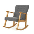 Gray Fabric Upholstered Rocking Chair Gray Fabric