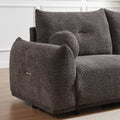 Lamb'S Wool 2 Seater Cushion Sofa 90'' Comfortable Sofa For Living Room Bedroom And Other Casual Spaces Lamb'S Wool Sofa With 2 Cushions And 2 Ball Pillows. Gray Two Sets Gray Foam Fabric 4 Seat