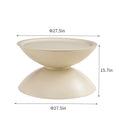 Milk White Coffee Round Tables With Storge Movable Table Top Multifunctional End Side Table Milk White Primary Living Space Casual,Cute,Modern Freestanding Round Coffee & End Tables Round Metal
