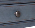 Americana 60 Inch Sofa Table, No Assembly Required, Corduroy Blue Finish Blue Rubberwood Rubber Wood