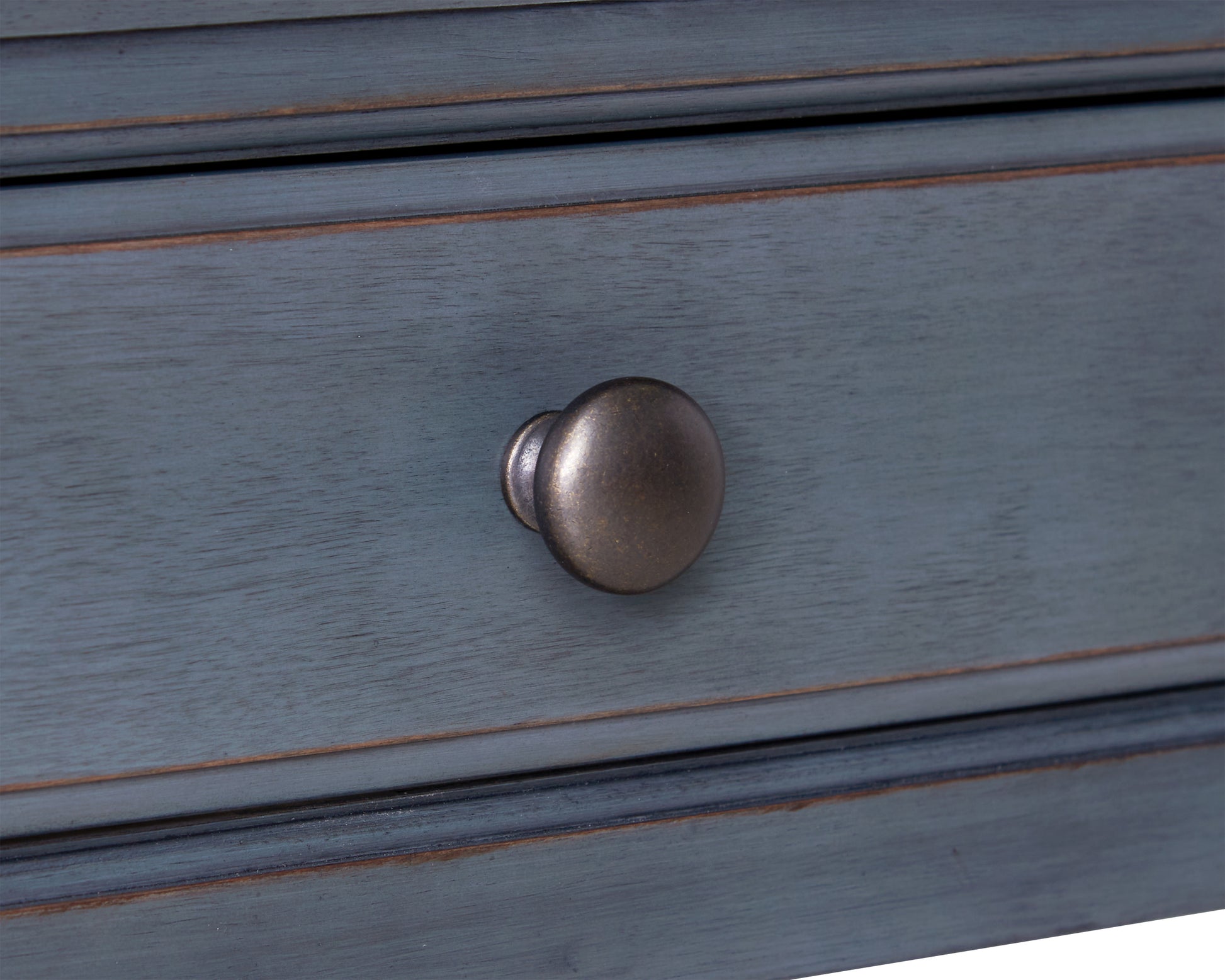 Americana 60 Inch Sofa Table, No Assembly Required, Corduroy Blue Finish Blue Rubberwood Rubber Wood