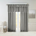 Twist Tab Lined Window Curtain Panel Only 1 Pc Panel Charcoal Polyester