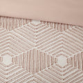 Cotton Jacquard Comforter Set Blush Full Queen Queen Blush Cotton