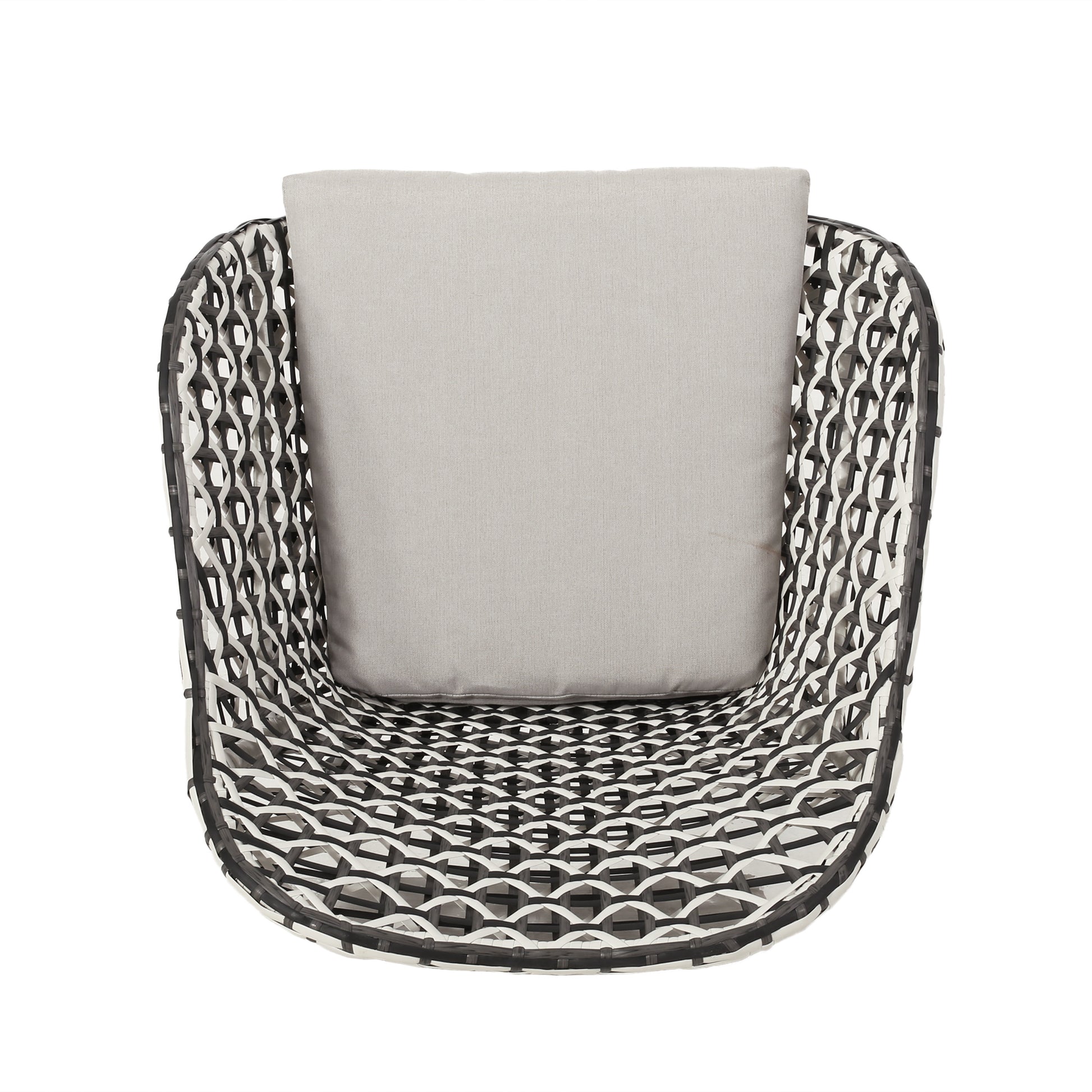 Herbert Chair Black Pe Rattan Iron Waterproof Fabric
