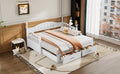 Wooden Twin Size Daybed With Twin Size Trundle, Extendable Daybed With Two Storage Drawers,White Expected Arrival Time:9.12 Twin White Wood