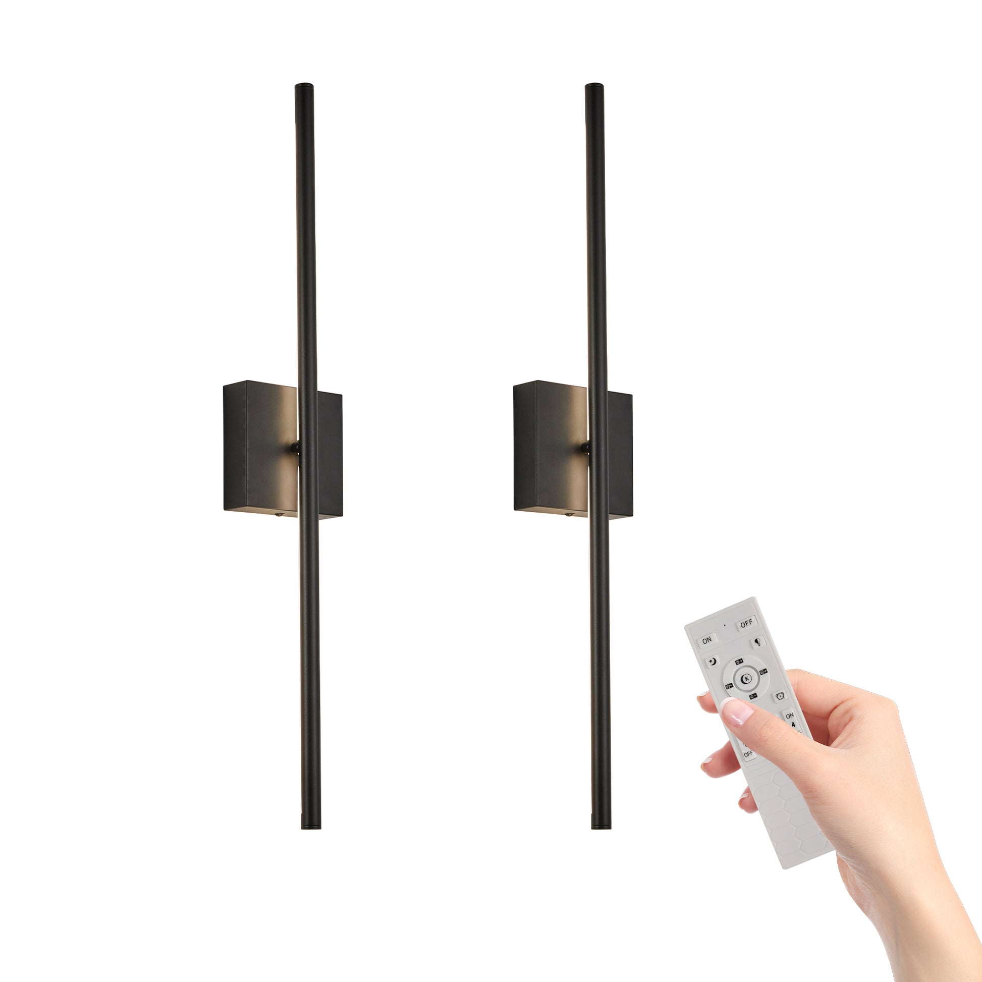 2 Pack Modern Led Wall Sconce, Minimalist Indoor Wall Light Fixtures, Black Matte Finish For Living Room, Bedroom, Hallway, Hotel, And Home Decor Black Iron