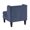 Modern Blue Accent Chair Cushion Seat Corduroy Fabric Upholstery Pillow Living Room Furniture 1Pc Blue Primary Living Space Modern Plywood