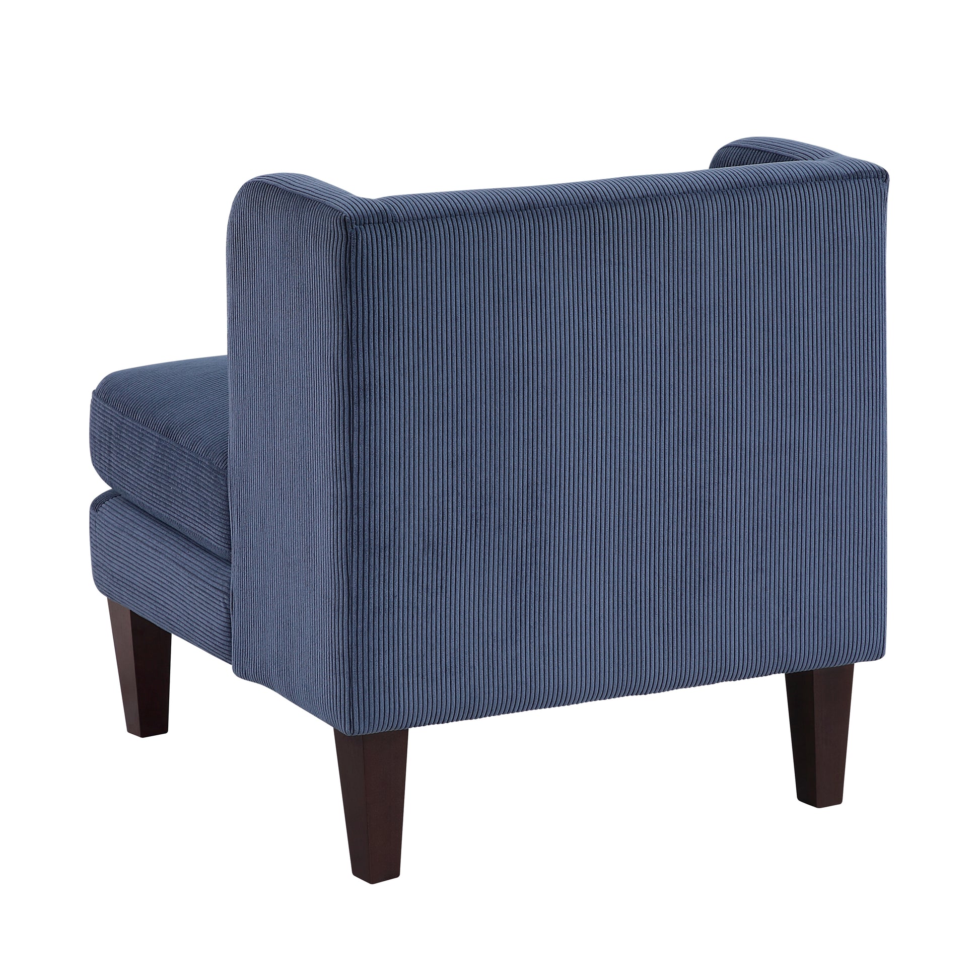 Modern Blue Accent Chair Cushion Seat Corduroy Fabric Upholstery Pillow Living Room Furniture 1Pc Blue Primary Living Space Modern Plywood