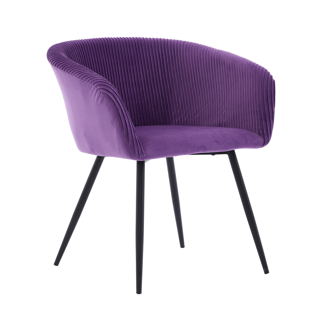 Ts Stripe Dinding Chair 1Pc Purple Purple Velvet