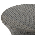 Kono Hourglass Table No Glass Top Grey Rattan