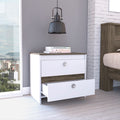 Lily Nightstand, Two Drawers, Superior Top Multicolor Mdf Engineered Wood