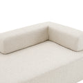 Special Shaped Frame For Oversized Modular U Shaped Sectional Sofa,Luxury Boucle Floor Couch Set,Convertible Sleeper Couch,Spacious Foam Filled Sofa Bed For Living Room Beige Boucle 1 Seat