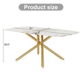 Large Modern Minimalist Rectangular Dining Table With 0.39 