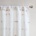 Pom Pom Embellished Curtain Panel Only 1 Pc Panel White Polyester