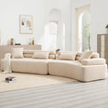 Unique Modeling Design,Upholstered Indoor Furniture,Foam Filled Sleeper Sofa Bed For Living Room,Bedroom,3 Colors Khaki Primary Living Space Modern Foam Polyester 4 Seat