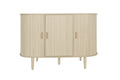 3 Door Buffet Cabinet,Large Storage Accent Cabniet With 3 Door,Sideboard Cabniet For Living Room, Entryway, Hallway, Office Kitchen And Dining Room Freestanding 3 4 Spaces Natural Sliding Doors Modern Mdf