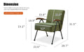 Pattern Colorful Fabric Armchair, Modern Accent Chair High Back, Living Room Chairs With Metal Legs And Soft Padded, Sofa Chairs For Home Office,Bedroom,Dining Room Green Corduroy