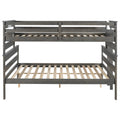 Wood Twin Xl Over Queen Bunk Bed With Ladder, Gray Twin Xl Box Spring Not Required Gray Wood Bedroom Bunk Solid Wood Mdf