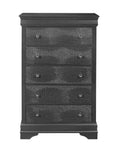 Shaker Crocodile Metallic Grey Chest Metallic Grey Solid Wood Mdf