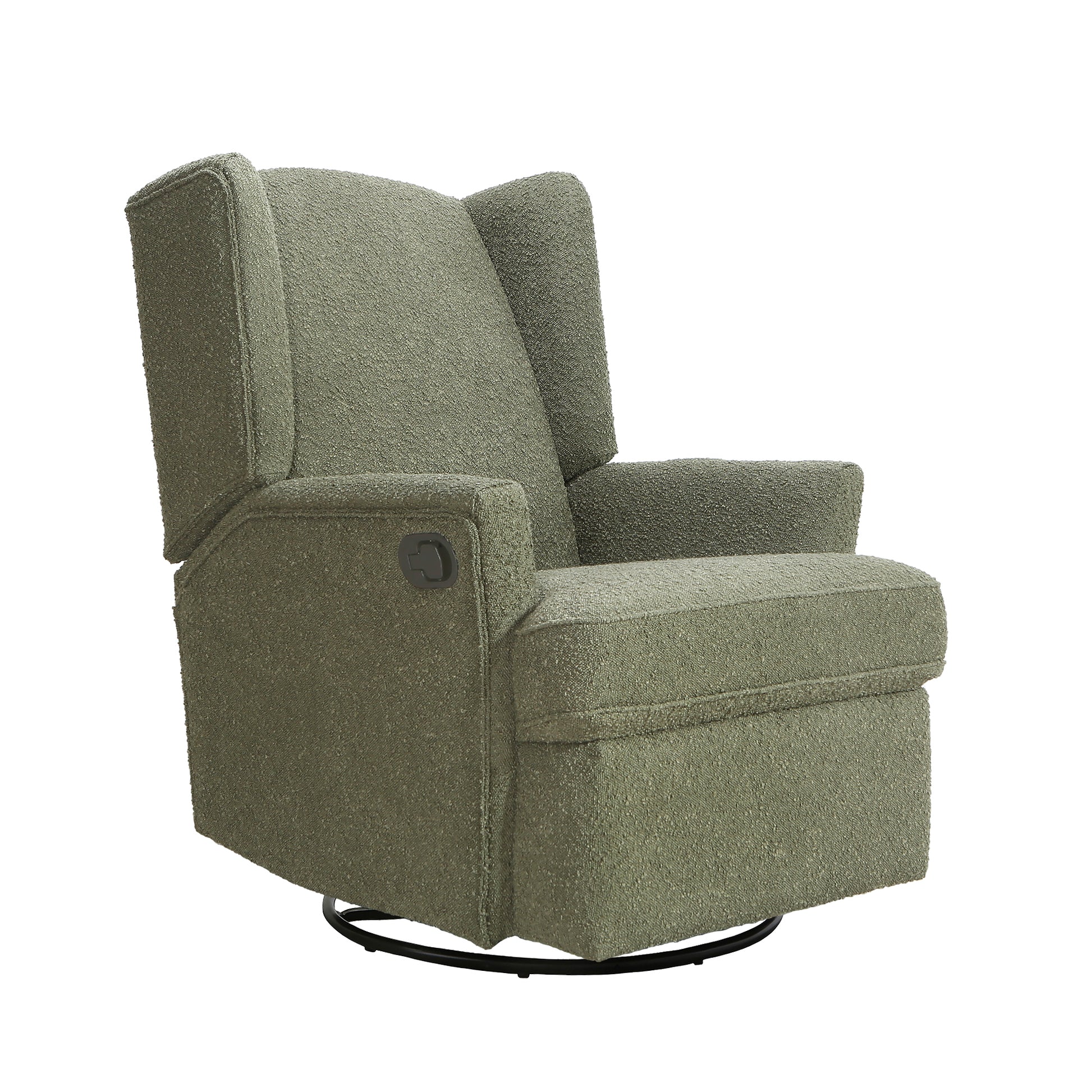 Hemingway Wingback Recliner In Sage Boucle Sage Fabric