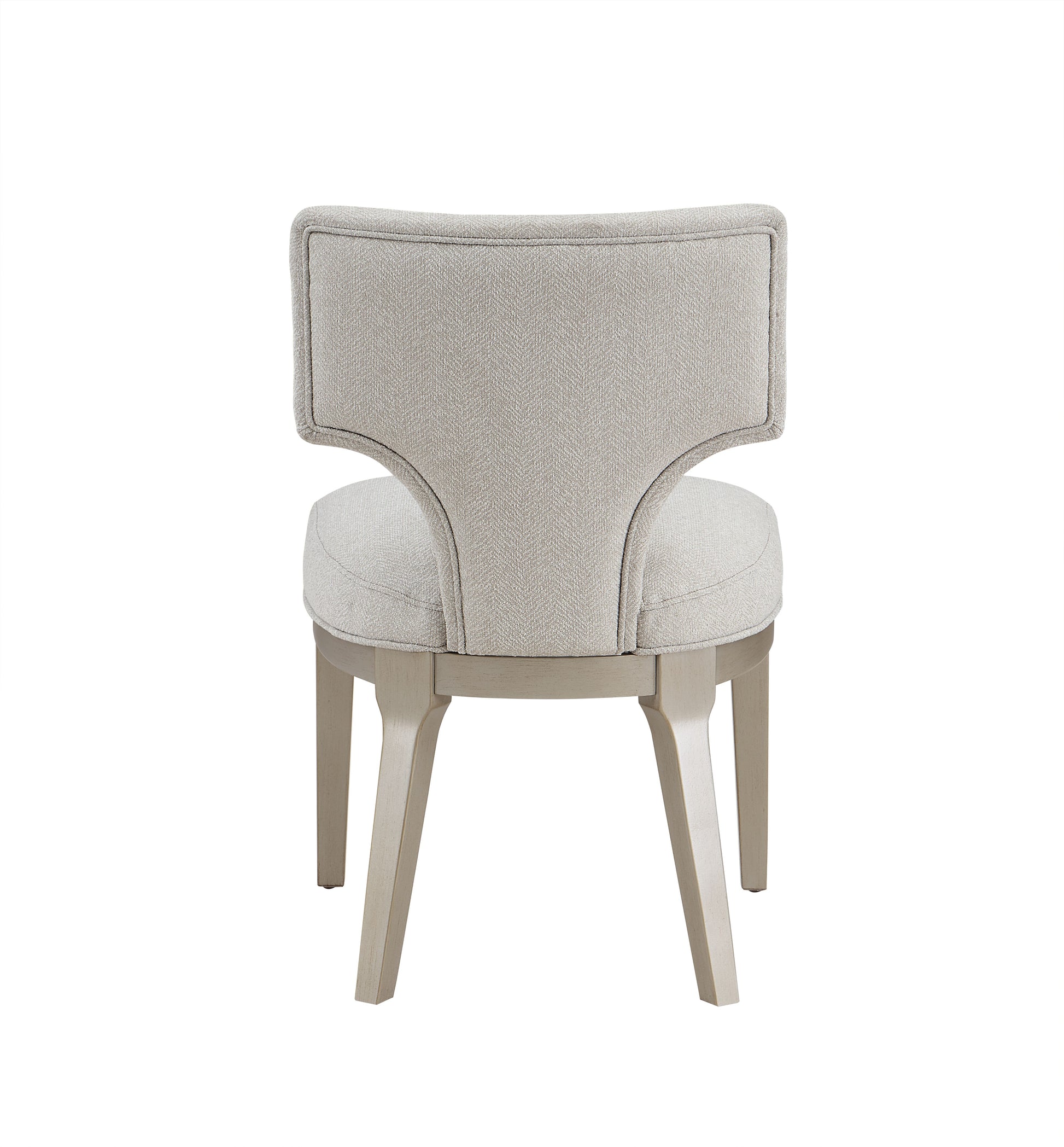 Kasa Linen & Champagne Finish Side Chair Set Of 2 Light Gray Linen,Synthetic Wood