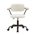 Sty 360 Rotating Wheel Height Adjustable Computer Chair, Simple Leisure Chair With Backrest Support Armrests For Home Office Desks And Chairs, Suitable For Dressing Rooms, Offices, And Living Rooms