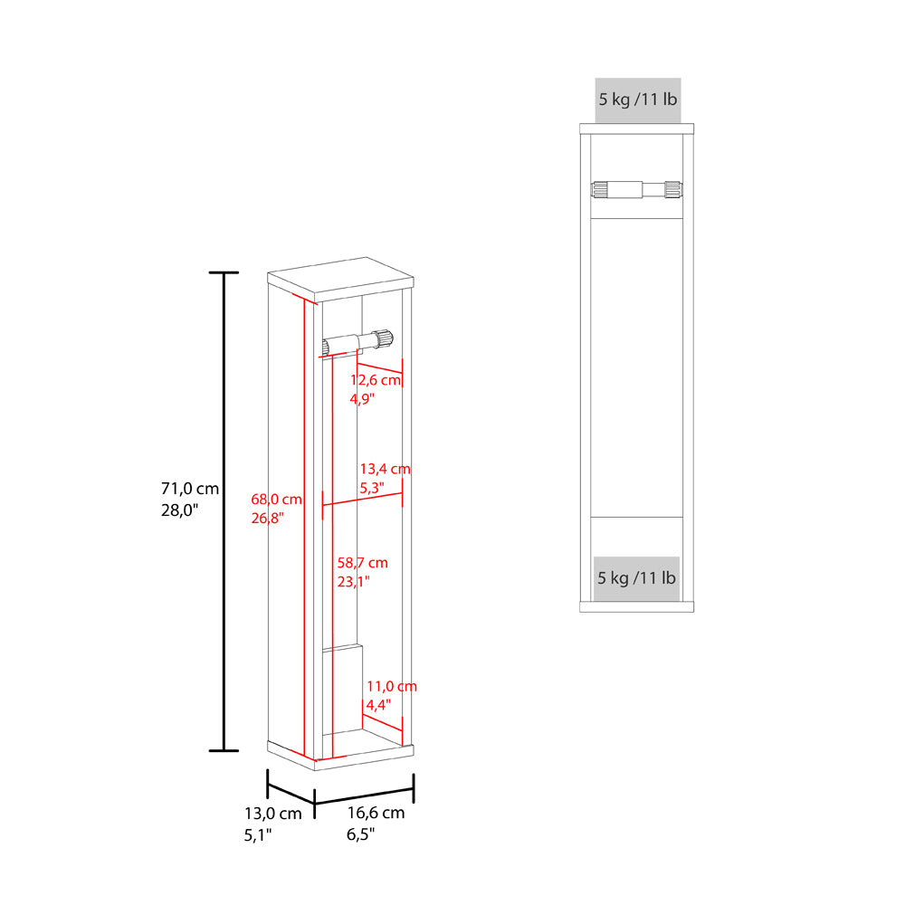 Toliet Paper Holder Magna, Bathroom, Black Black Particle Board Engineered Wood