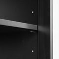 Tall Bathroom Storage Cabinet, Cabinet With Four Doors And Drawers, Adjustable Shelf, Mdf Board, Black Black Mdf