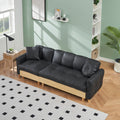 86.61 Inches Black Technology Cloth Sofa, Three Sofa Lift Sofa Bed, Sofa Bed With Storage Cabinet, Sofa Is Soft And Comfortable, Suitable For Meeting Rooms, Living Rooms And Bedrooms Black Tech Cloth 3 Seat