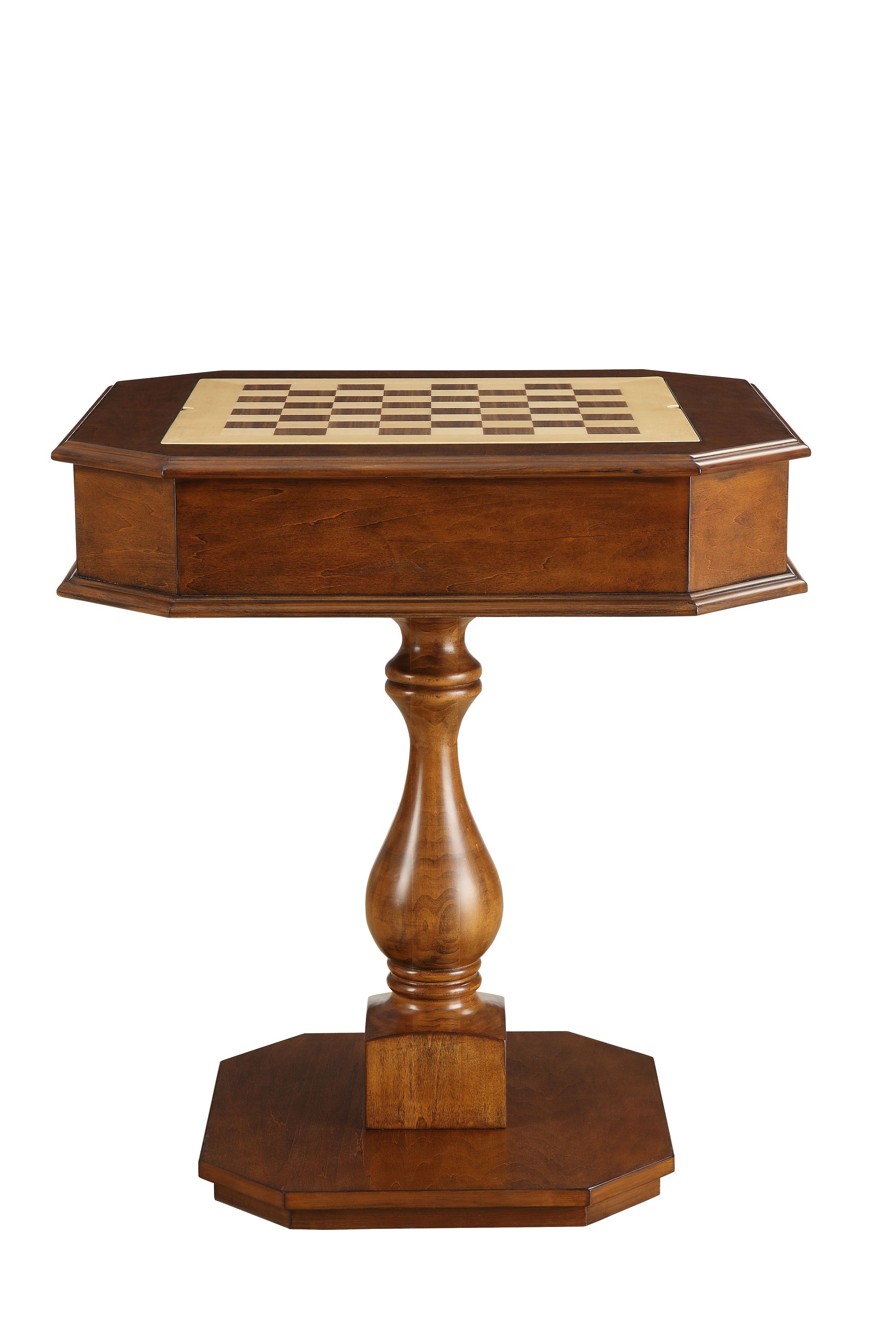 Bishop Cherry Finish Reversible Chess Checker Game Table W Game Tray Chess Fingures Not Included Cherry Synthetic Wood
