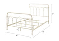 Citron White Finish Full Bed White Metal